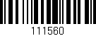 Código de barras (EAN, GTIN, SKU, ISBN): '111560'