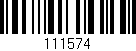 Código de barras (EAN, GTIN, SKU, ISBN): '111574'
