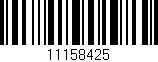 Código de barras (EAN, GTIN, SKU, ISBN): '11158425'