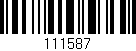 Código de barras (EAN, GTIN, SKU, ISBN): '111587'