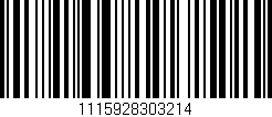 Código de barras (EAN, GTIN, SKU, ISBN): '1115928303214'