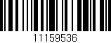 Código de barras (EAN, GTIN, SKU, ISBN): '11159536'