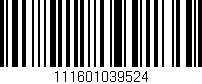 Código de barras (EAN, GTIN, SKU, ISBN): '111601039524'