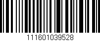 Código de barras (EAN, GTIN, SKU, ISBN): '111601039528'