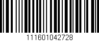 Código de barras (EAN, GTIN, SKU, ISBN): '111601042728'