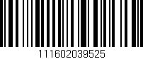 Código de barras (EAN, GTIN, SKU, ISBN): '111602039525'