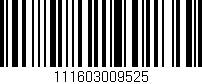 Código de barras (EAN, GTIN, SKU, ISBN): '111603009525'
