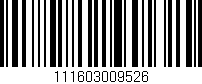 Código de barras (EAN, GTIN, SKU, ISBN): '111603009526'