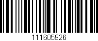 Código de barras (EAN, GTIN, SKU, ISBN): '111605926'