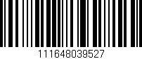 Código de barras (EAN, GTIN, SKU, ISBN): '111648039527'