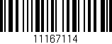 Código de barras (EAN, GTIN, SKU, ISBN): '11167114'