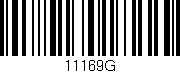 Código de barras (EAN, GTIN, SKU, ISBN): '11169G'