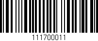 Código de barras (EAN, GTIN, SKU, ISBN): '111700011'
