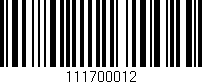 Código de barras (EAN, GTIN, SKU, ISBN): '111700012'