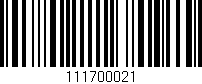 Código de barras (EAN, GTIN, SKU, ISBN): '111700021'