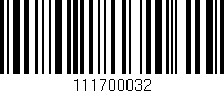 Código de barras (EAN, GTIN, SKU, ISBN): '111700032'