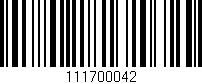 Código de barras (EAN, GTIN, SKU, ISBN): '111700042'