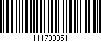Código de barras (EAN, GTIN, SKU, ISBN): '111700051'