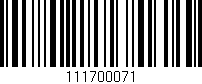 Código de barras (EAN, GTIN, SKU, ISBN): '111700071'