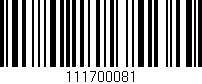 Código de barras (EAN, GTIN, SKU, ISBN): '111700081'
