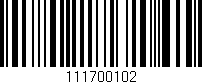 Código de barras (EAN, GTIN, SKU, ISBN): '111700102'