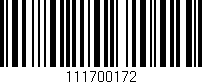 Código de barras (EAN, GTIN, SKU, ISBN): '111700172'