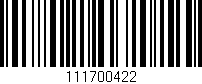Código de barras (EAN, GTIN, SKU, ISBN): '111700422'
