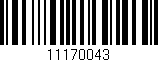 Código de barras (EAN, GTIN, SKU, ISBN): '11170043'