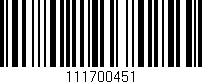 Código de barras (EAN, GTIN, SKU, ISBN): '111700451'