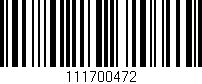 Código de barras (EAN, GTIN, SKU, ISBN): '111700472'
