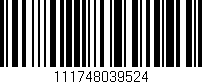 Código de barras (EAN, GTIN, SKU, ISBN): '111748039524'