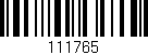 Código de barras (EAN, GTIN, SKU, ISBN): '111765'