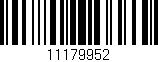 Código de barras (EAN, GTIN, SKU, ISBN): '11179952'