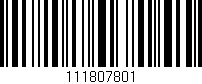 Código de barras (EAN, GTIN, SKU, ISBN): '111807801'