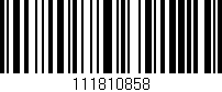 Código de barras (EAN, GTIN, SKU, ISBN): '111810858'