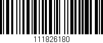 Código de barras (EAN, GTIN, SKU, ISBN): '111826180'