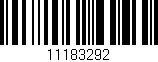 Código de barras (EAN, GTIN, SKU, ISBN): '11183292'