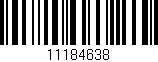 Código de barras (EAN, GTIN, SKU, ISBN): '11184638'