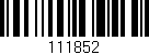Código de barras (EAN, GTIN, SKU, ISBN): '111852'