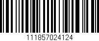 Código de barras (EAN, GTIN, SKU, ISBN): '111857024124'