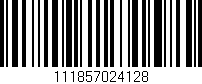 Código de barras (EAN, GTIN, SKU, ISBN): '111857024128'