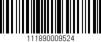 Código de barras (EAN, GTIN, SKU, ISBN): '111890009524'