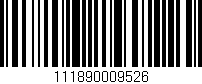 Código de barras (EAN, GTIN, SKU, ISBN): '111890009526'