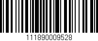 Código de barras (EAN, GTIN, SKU, ISBN): '111890009528'