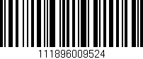 Código de barras (EAN, GTIN, SKU, ISBN): '111896009524'