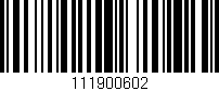 Código de barras (EAN, GTIN, SKU, ISBN): '111900602'