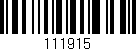 Código de barras (EAN, GTIN, SKU, ISBN): '111915'