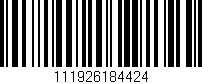 Código de barras (EAN, GTIN, SKU, ISBN): '111926184424'