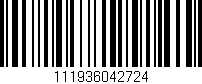 Código de barras (EAN, GTIN, SKU, ISBN): '111936042724'