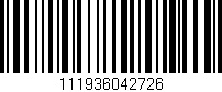 Código de barras (EAN, GTIN, SKU, ISBN): '111936042726'